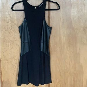 Black EXPRESS Faux Leather Dress